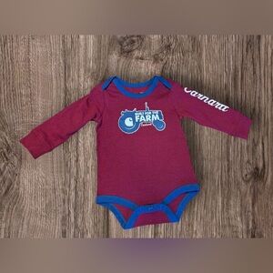 NWT CARHARTT BOY'S INFANT LONG-SLEEVE TRACTOR BODYSUIT SZ 6 Months